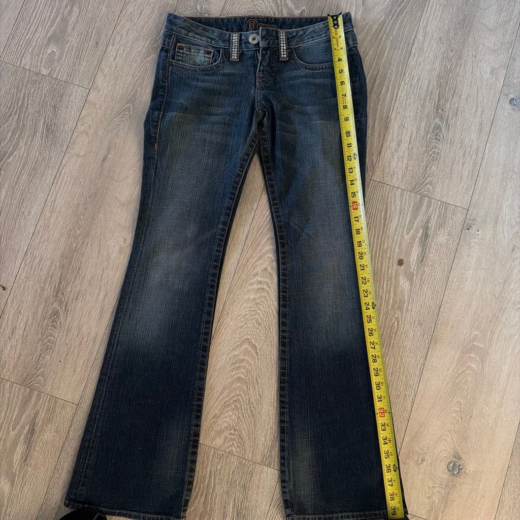 bebe Y2K Low Rise Flare Jeans with Rhinestone 2