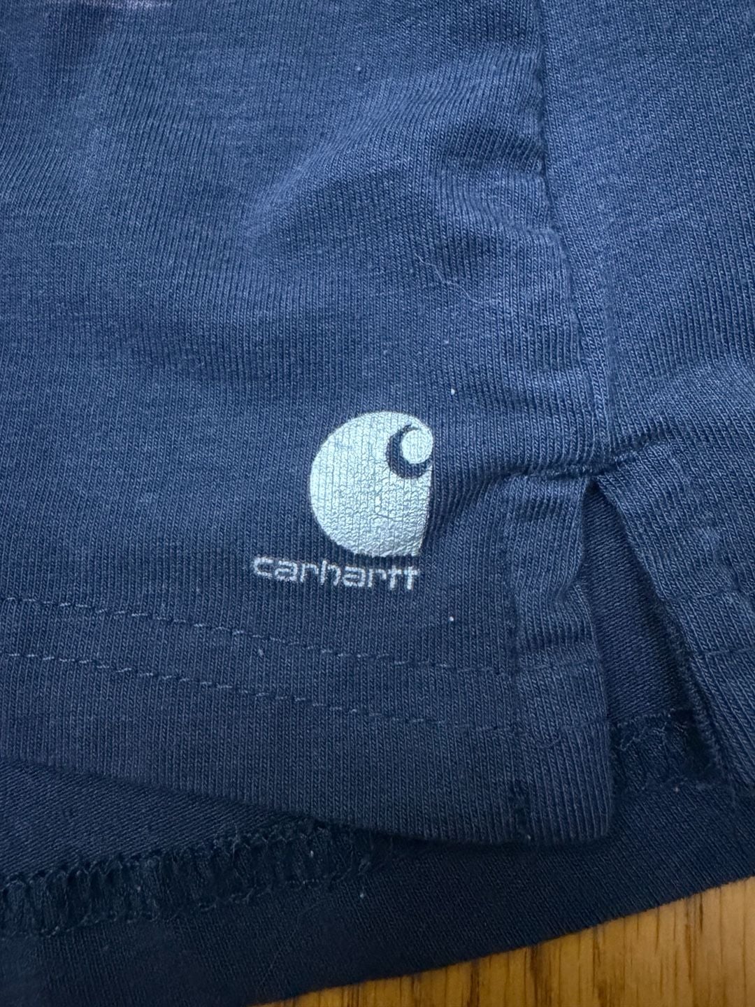 Carhartt Women's Slightly Fitted Quarter-Zip Long Sleeve Pullover Navy Blue 4