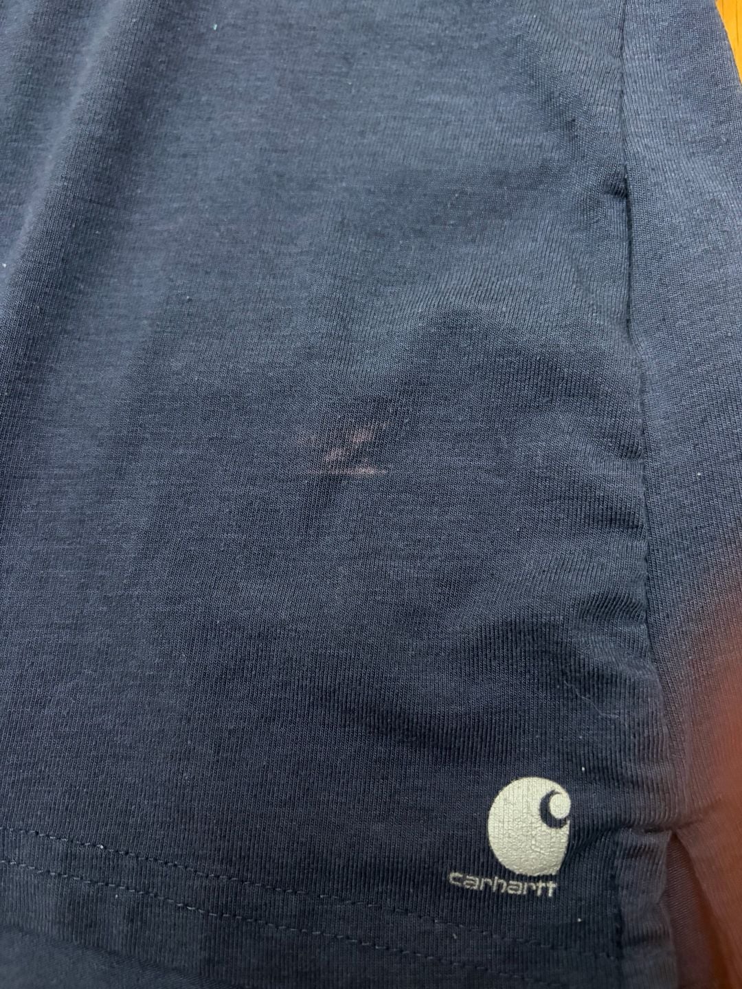 Carhartt Women's Slightly Fitted Quarter-Zip Long Sleeve Pullover Navy Blue 5