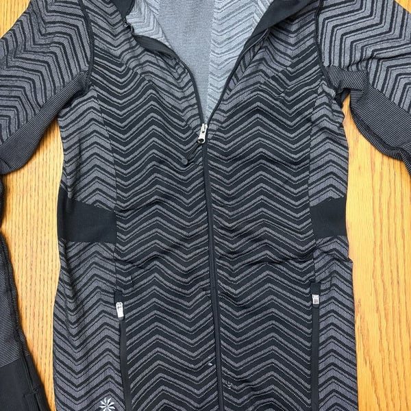 Athleta Andes Hybrid Chevron Pattern Full-Zip Jacket