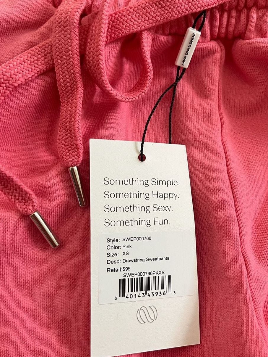 Something Navy Women's Pink Drawstring Sweatpants 9