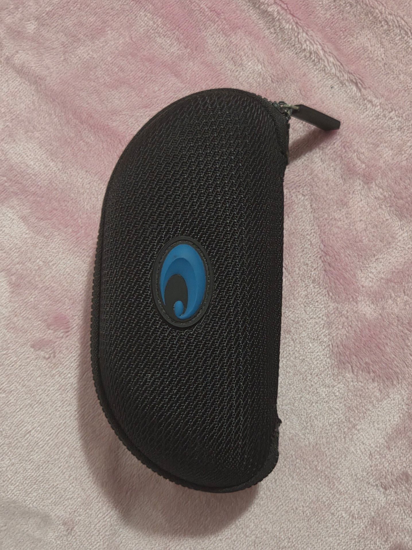 Costa Del Mar Black Zippered Hard Clamshell Sunglasses Case with Blue Logo 4