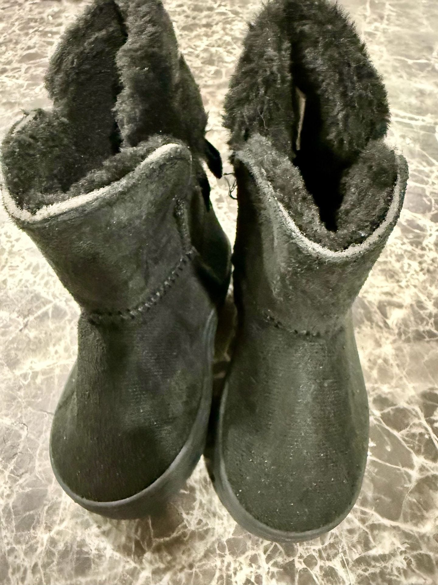 Bebe Toddler Girls Black Faux Fur Winter Boots 1