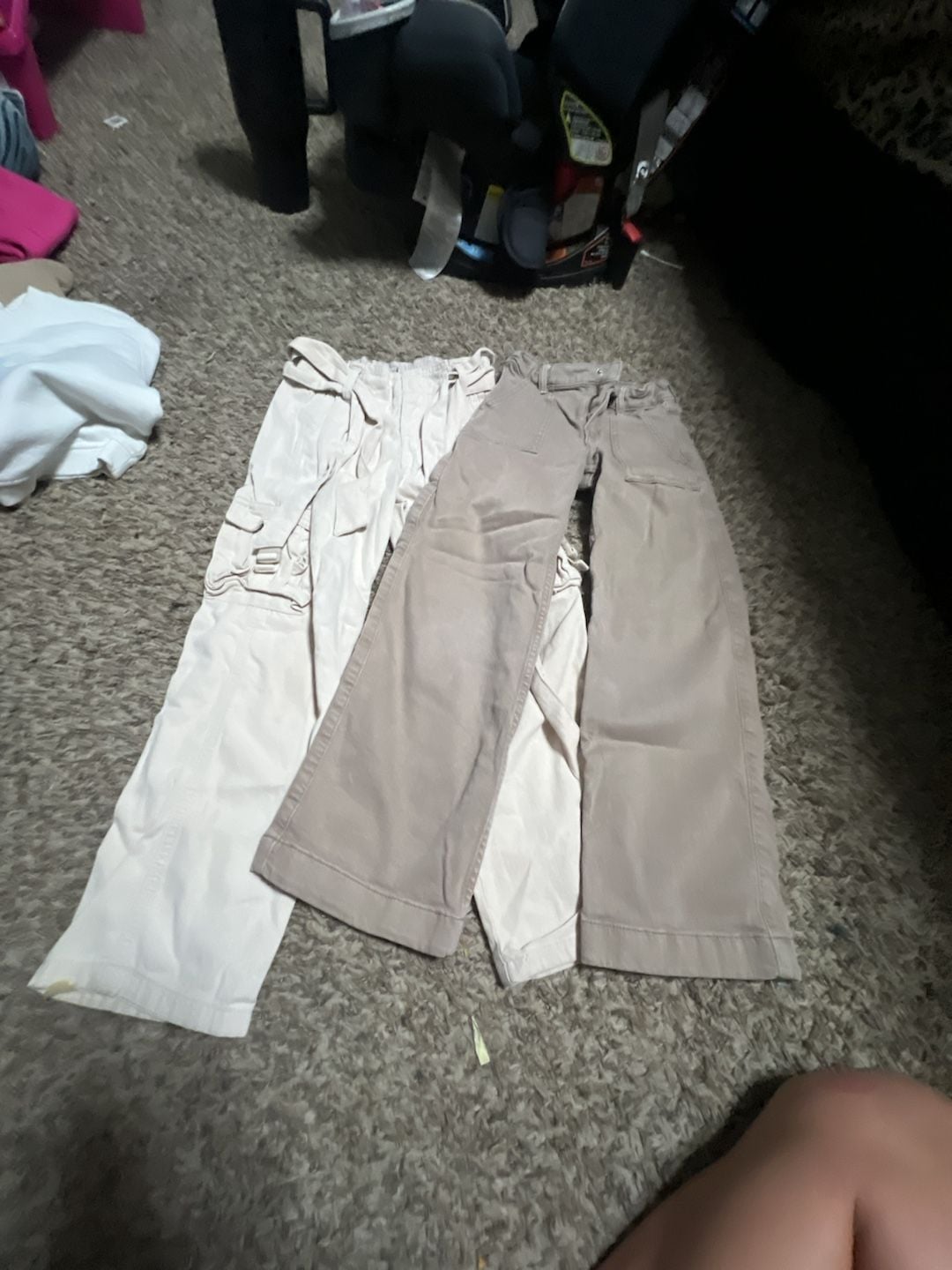 Lot of 2 Girls Pants: Abercrombie Kids High Rise Wide Leg & Tractr Cargo Pants 1