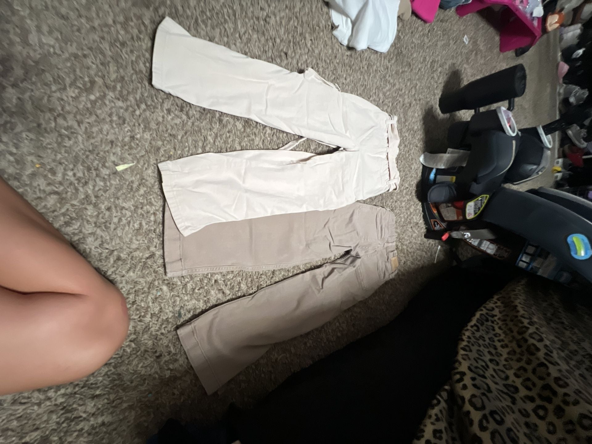 Lot of 2 Girls Pants: Abercrombie Kids High Rise Wide Leg & Tractr Cargo Pants 2