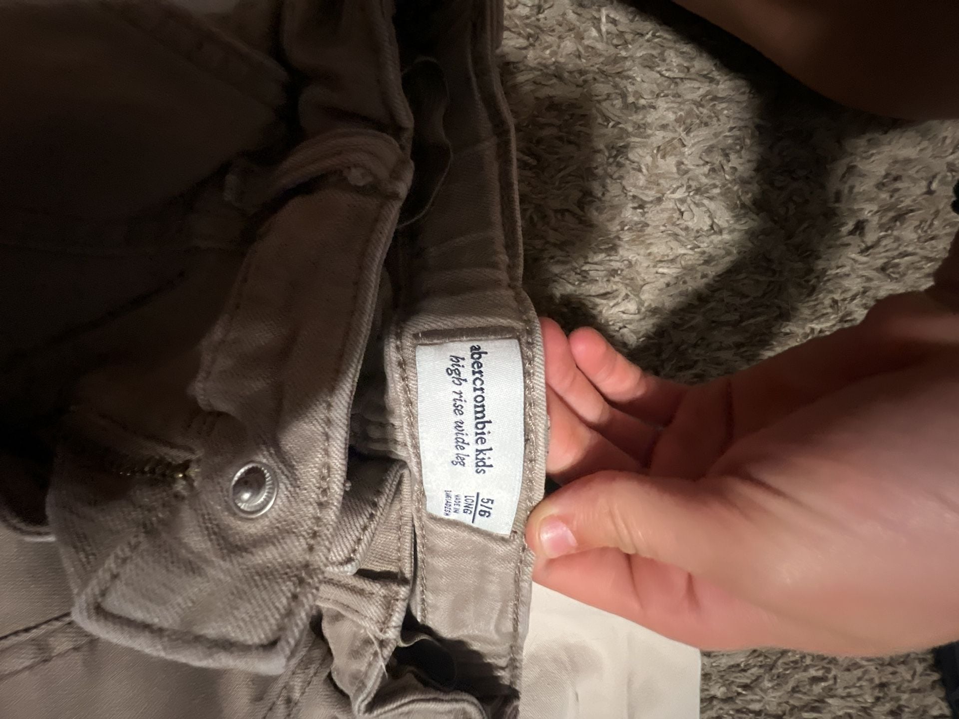 Lot of 2 Girls Pants: Abercrombie Kids High Rise Wide Leg & Tractr Cargo Pants 3