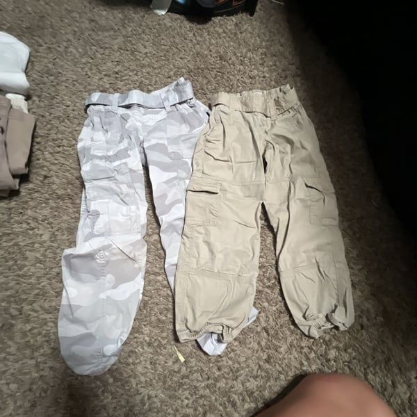 Abercrombie Kids Girls Cargo Pants Bundle - Tan and Camo