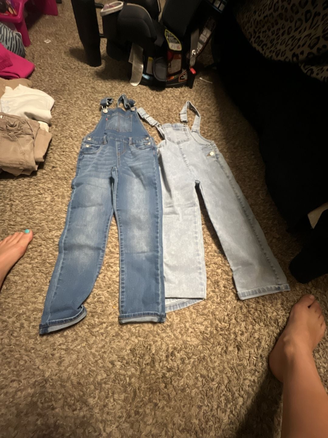 Levi's Girls Blue Denim Bib Overalls 1