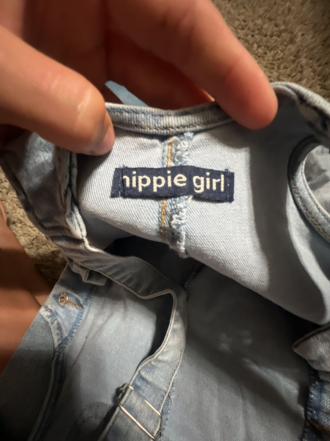 Levi's Girls Blue Denim Bib Overalls 2
