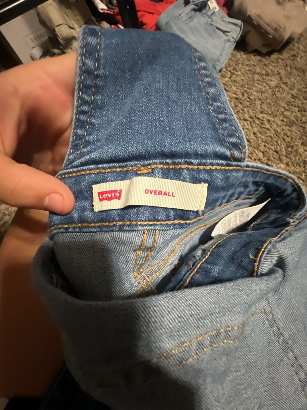 Levi's Girls Blue Denim Bib Overalls 3