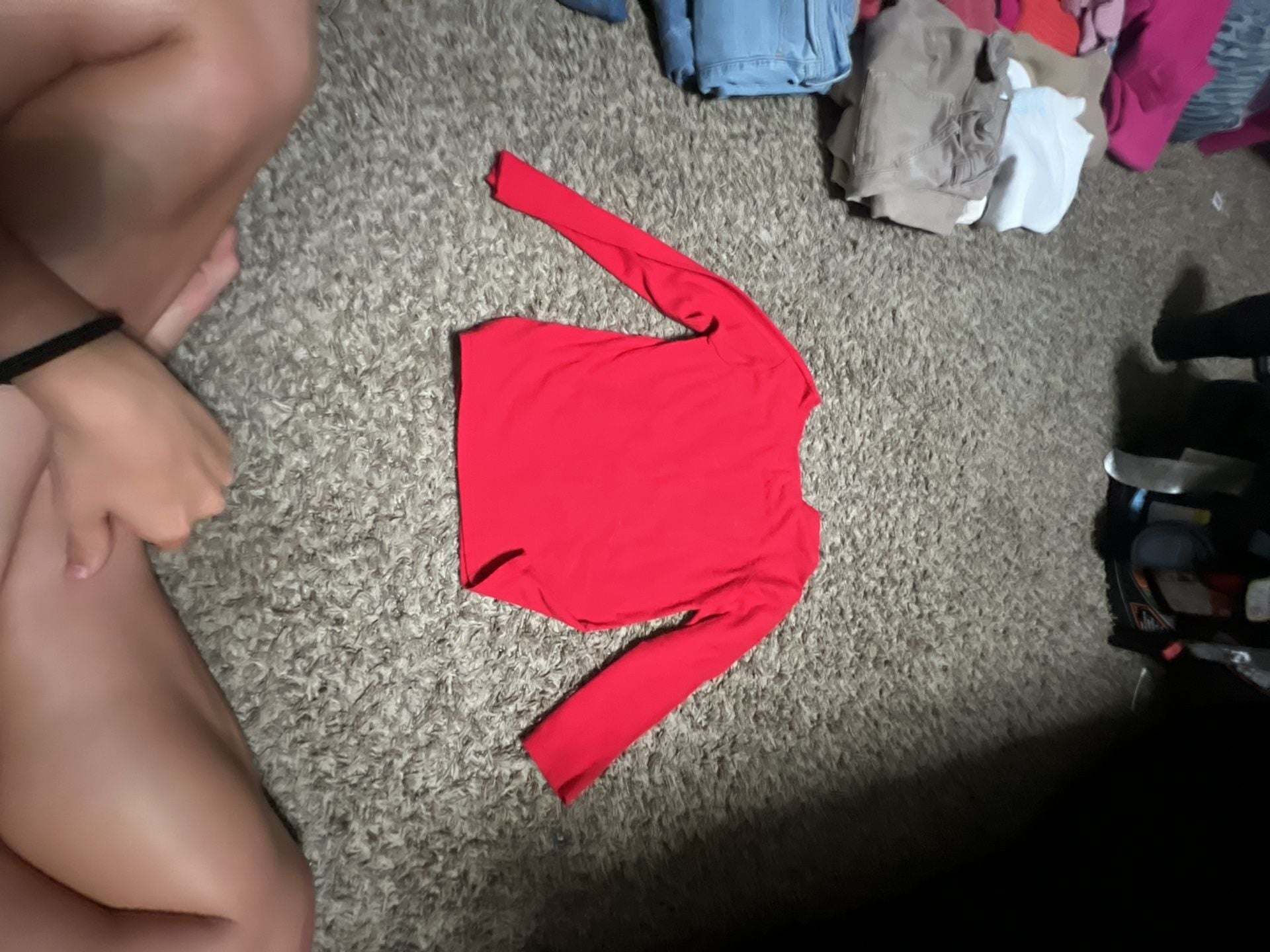 Garanimals Toddler Girls Red Long Sleeve Shirt with YEAH! Graphic 3