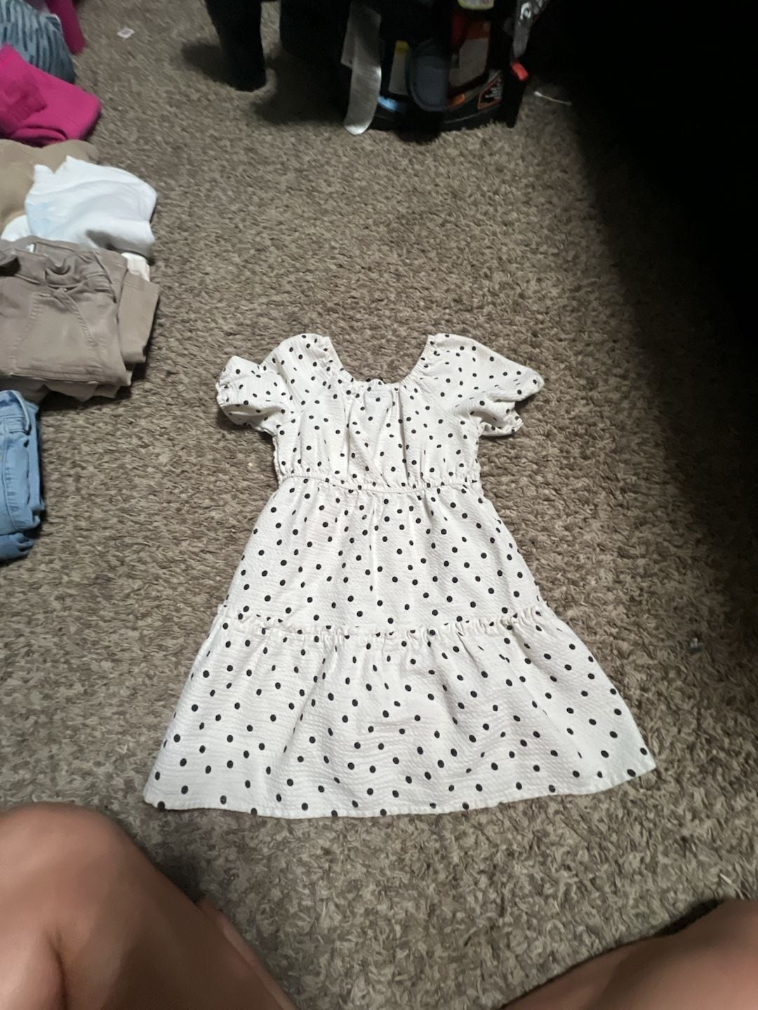 Zac Kids A Zac Posen Company Girls Polka Dot Smocked Tiered Dress 4