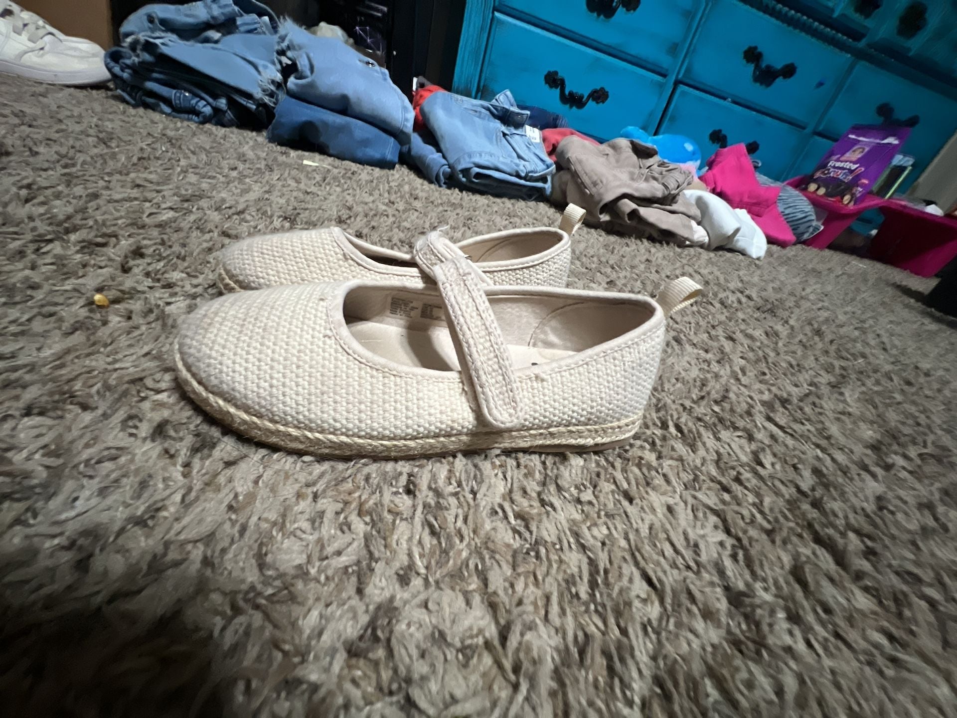 Wonder Nation Toddler Girls Casual Espadrille Mary Jane Flats with Memory Foam 2