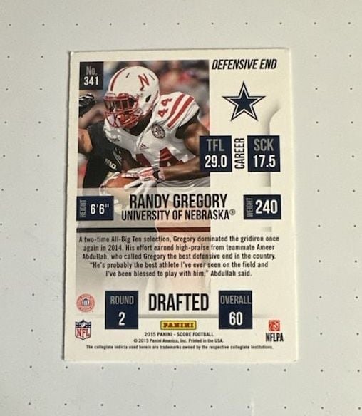 2015 Score #341 Randy Gregory RC 5