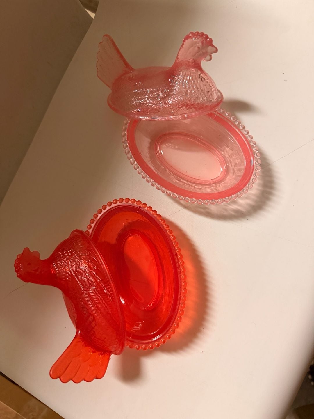 Pink Hen on a Nest Unbranded Acrylic (Plastic) Measures 5 Inches Long 5