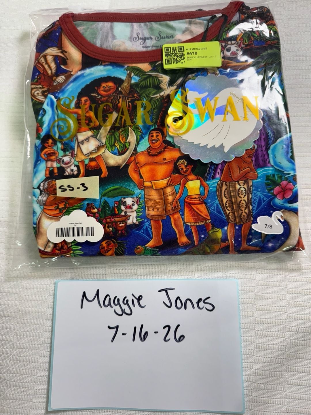 Sugar Swan Disney Moana Print Sleep Set 1
