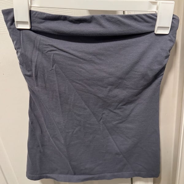 Mossimo Women's Gray Cotton-Spandex Tube Top