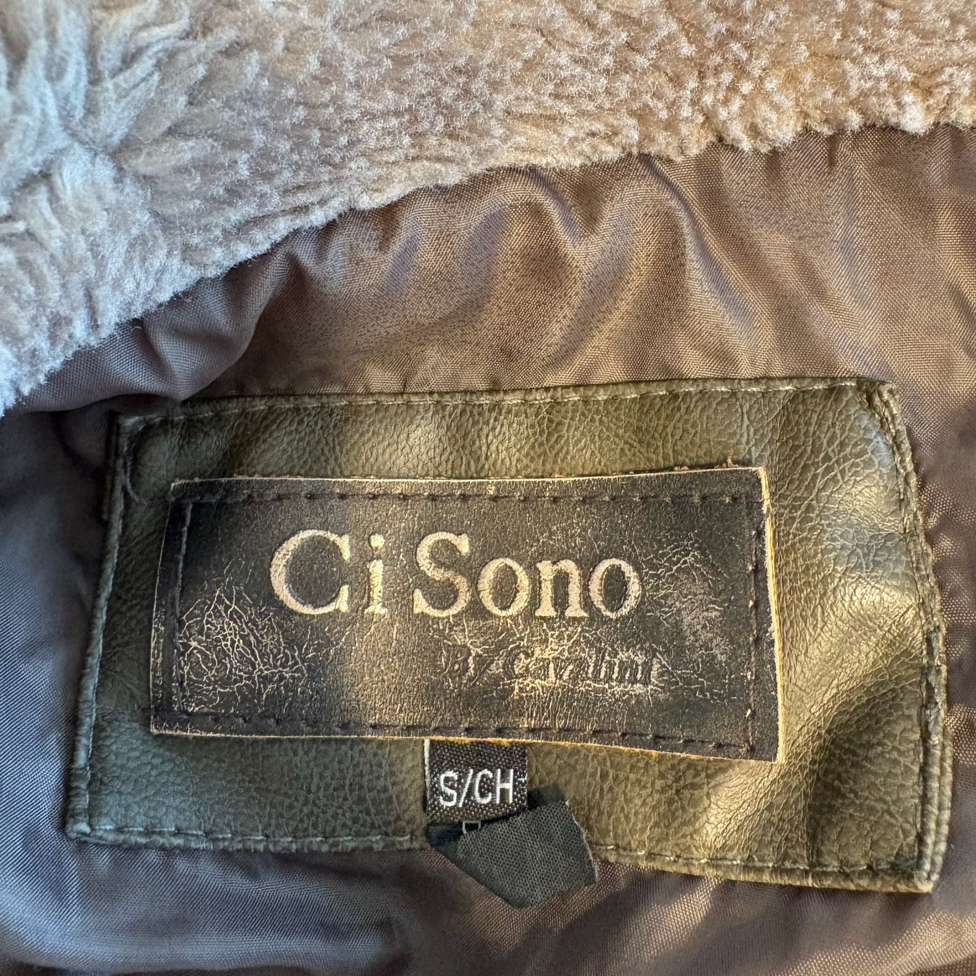 Ci Sono by Cavalini Faux Leather Sleeveless Bomber Vest with Faux Fur Collar 4