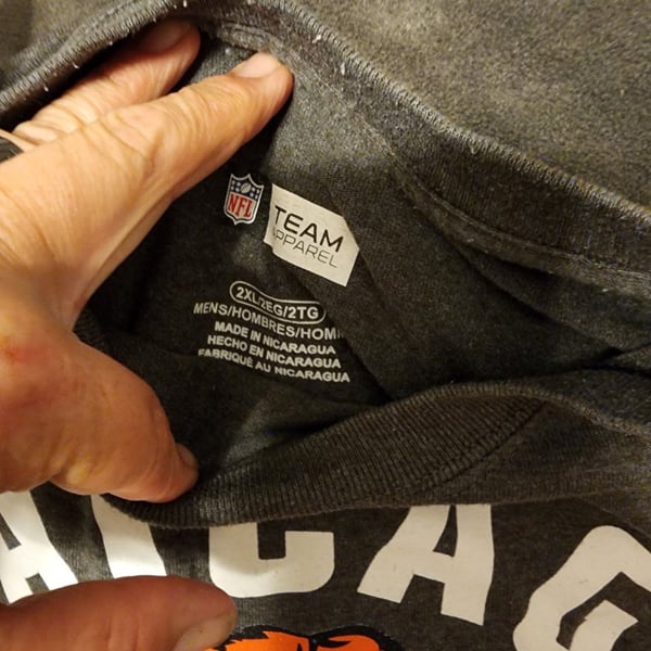 NFL Team Apparel Chicago Bears Charcoal T-Shirt Men's 2XL