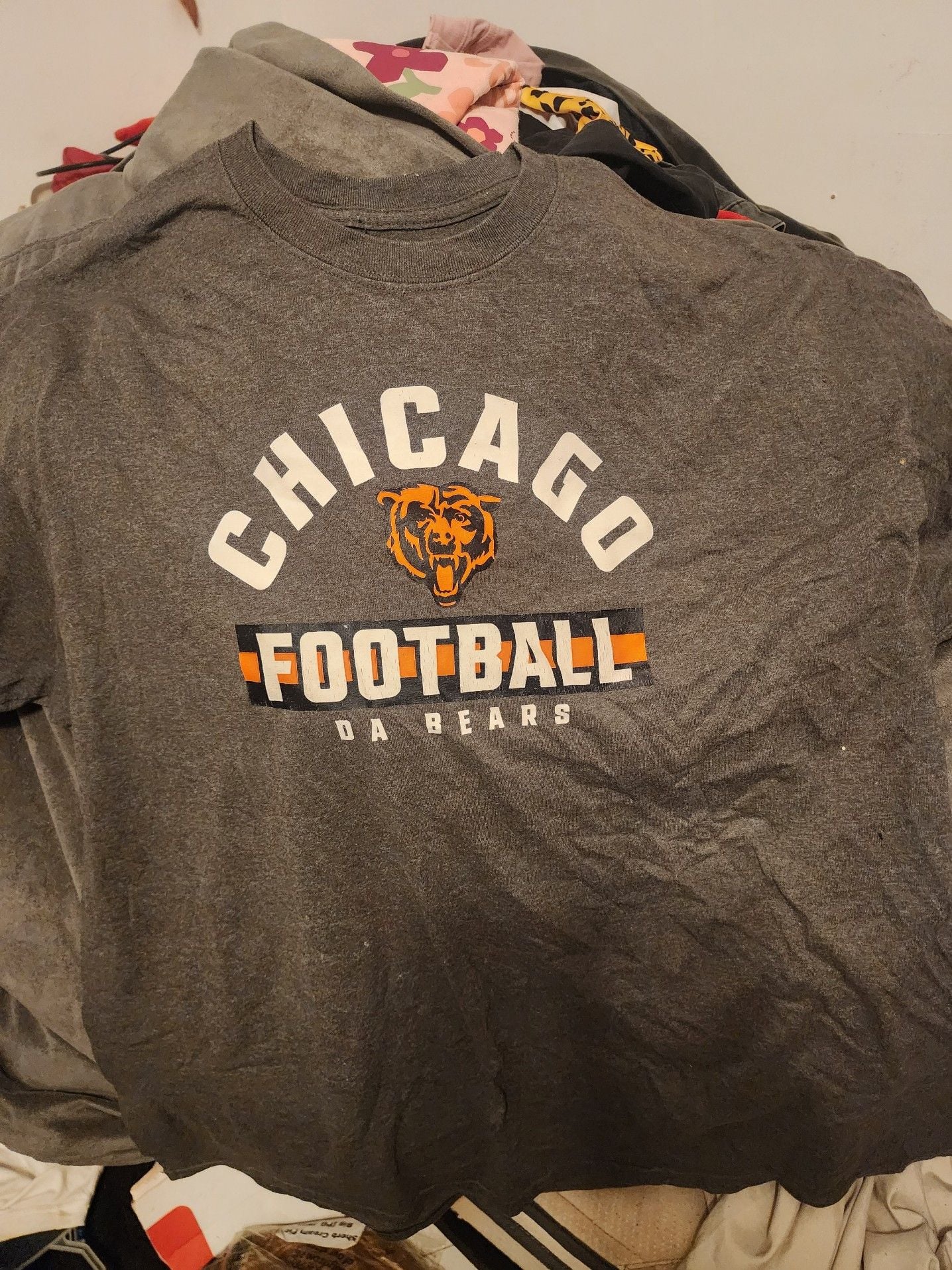 NFL Team Apparel Chicago Bears Charcoal T-Shirt Men's 2XL 2