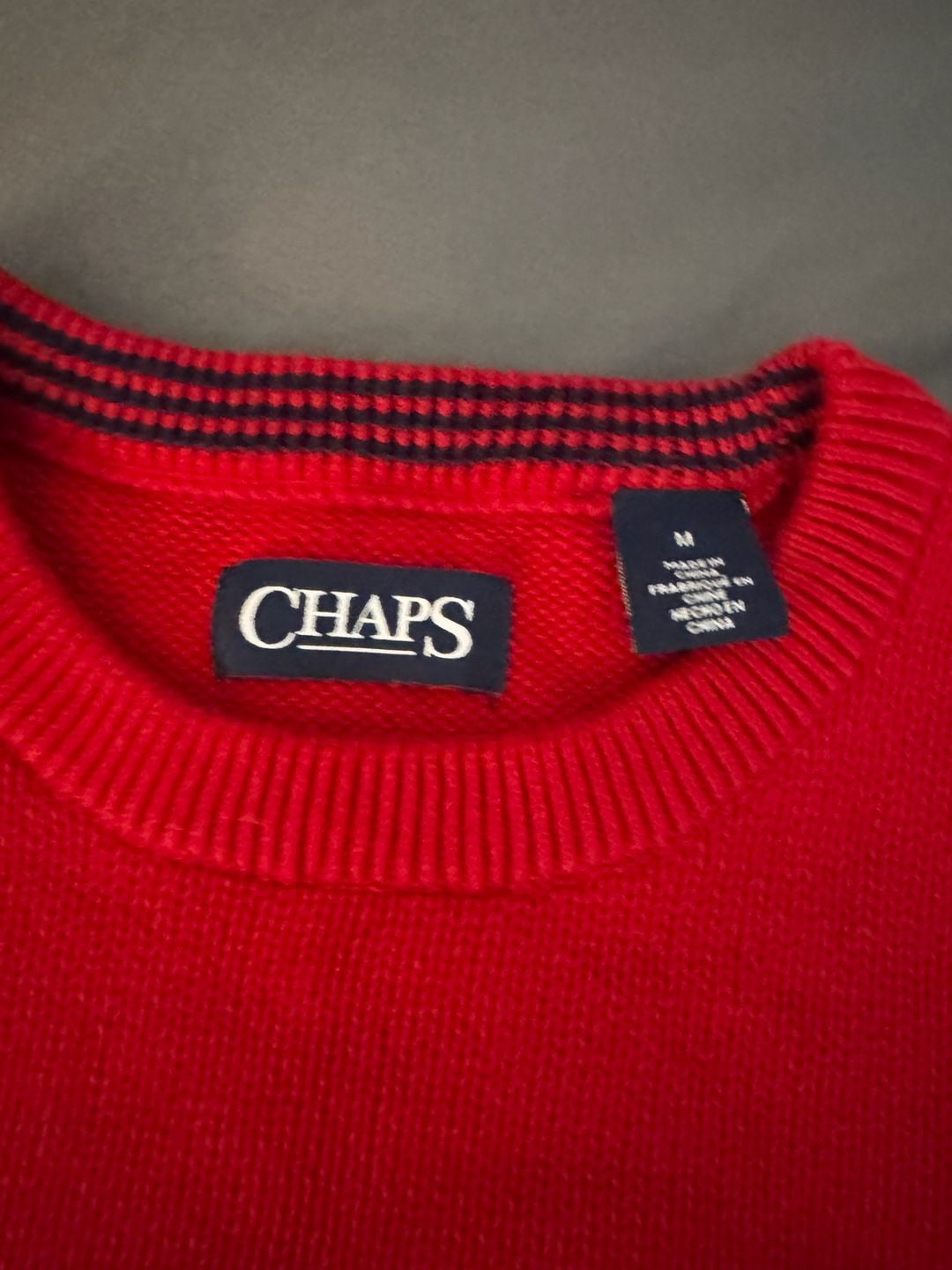 Chaps Men's Solid Crewneck Pullover Cotton Sweater 3