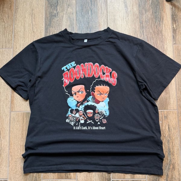 The Boondocks Graphic T-Shirt 'It Ain't Luck, It's About Heart'