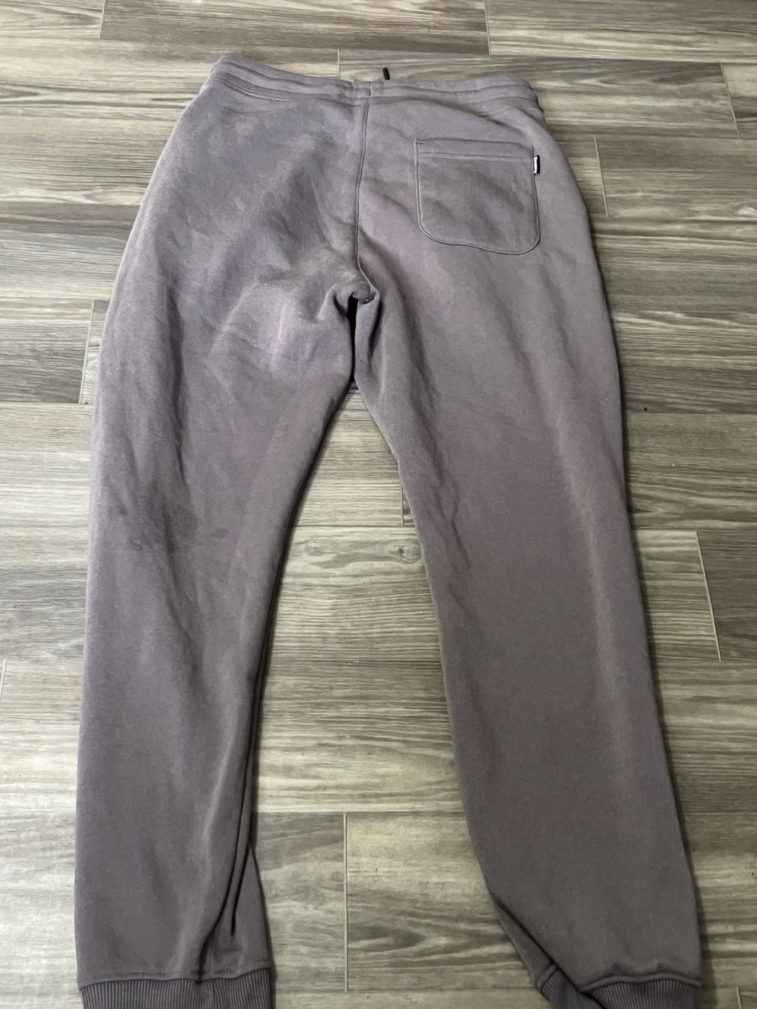 Mens Grey Fleece Jogger Sweatpants with Drawstring 7
