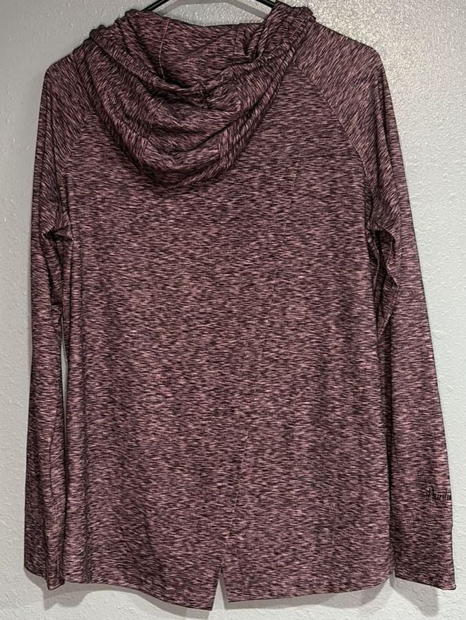 Huntworth Women's Space-Dye Performance Pullover Hoodie with Split Back Detail 3