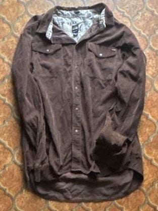 Volcom Workwear Corduroy Long Sleeve Button-Down Shirt 1