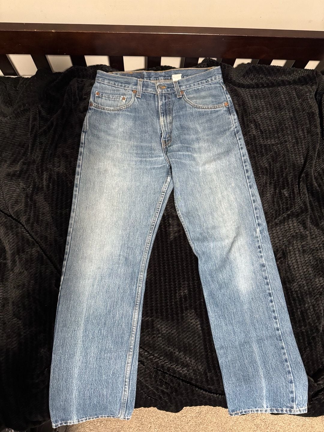 Levi's 505 Regular Fit Straight Leg Jeans, Light Wash, Size 32x30 2