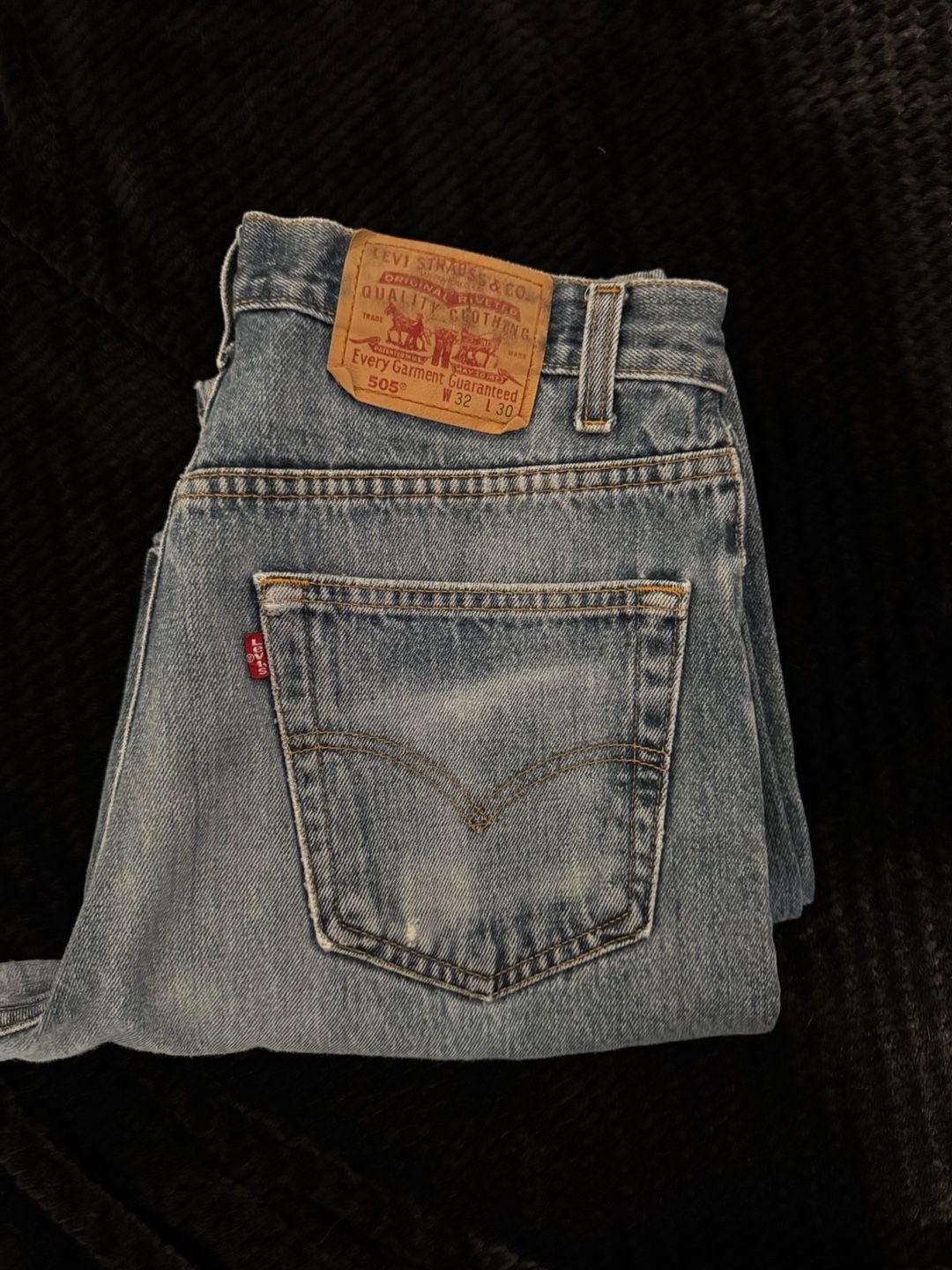 Levi's 505 Regular Fit Straight Leg Jeans, Light Wash, Size 32x30 4