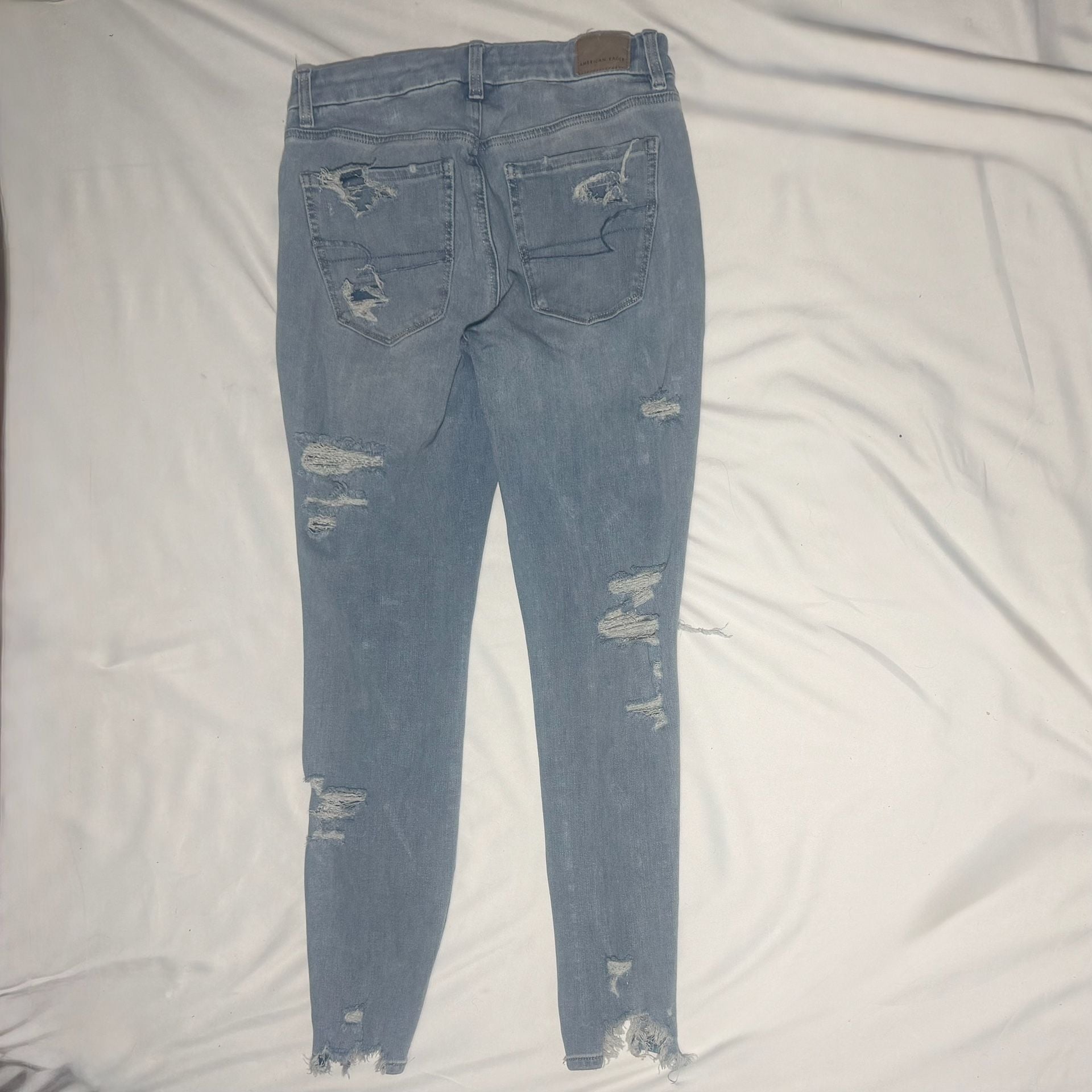American Eagle Curvy Hi-Rise Distressed Jeggings 3