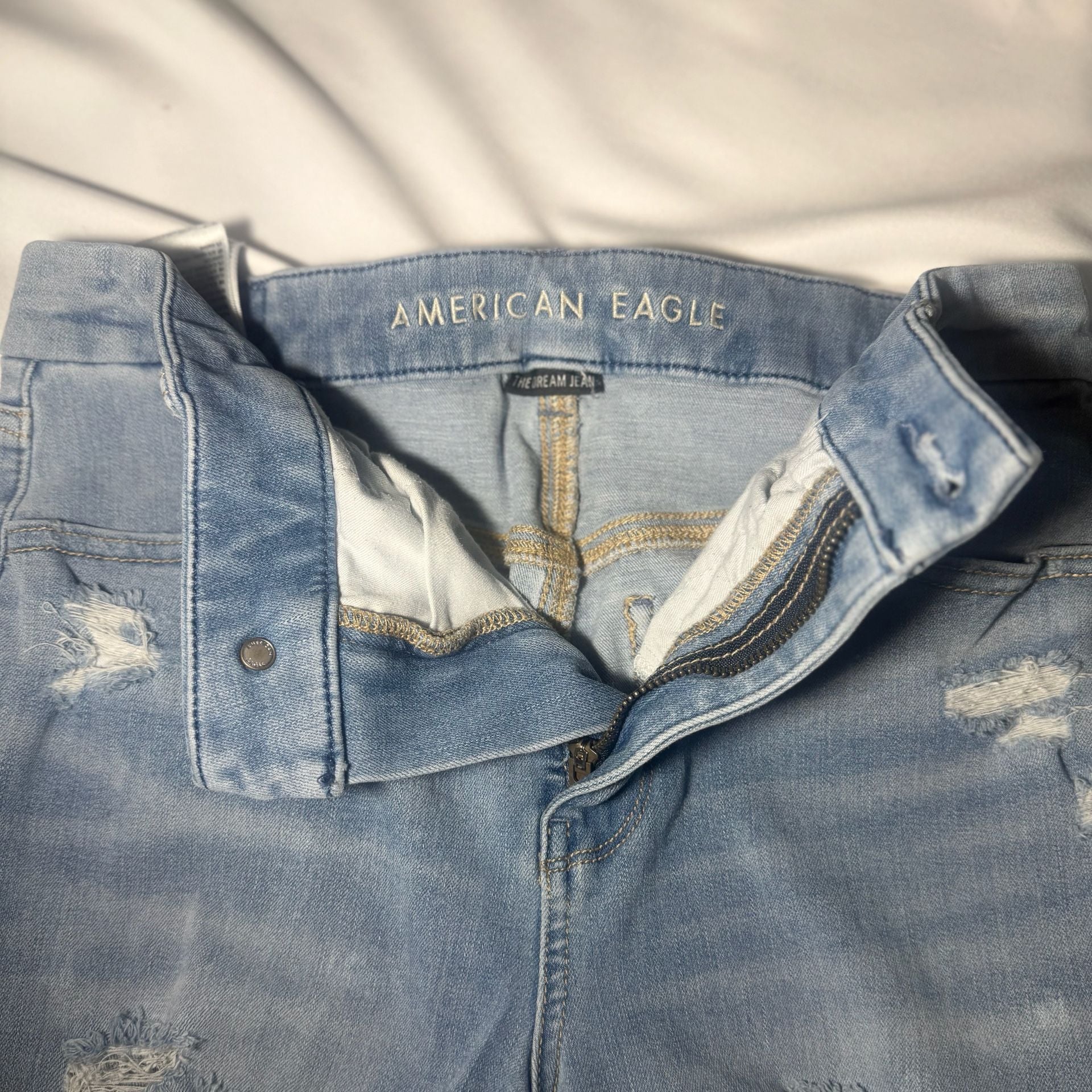 American Eagle Curvy Hi-Rise Distressed Jeggings 5