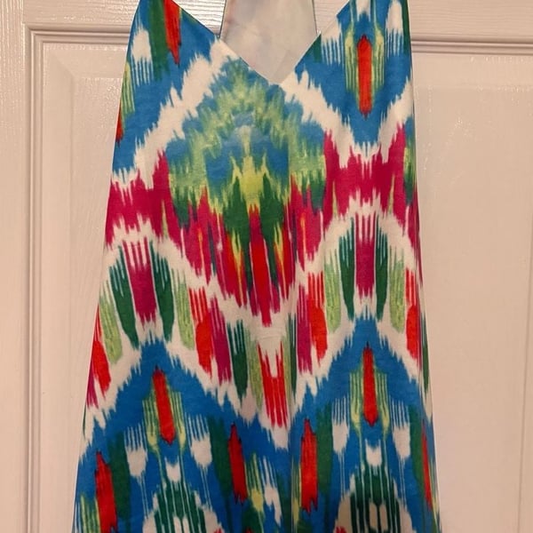 NWOT Judith March inspired Ikat Print Spaghetti Strap Racerback Tank Top, small