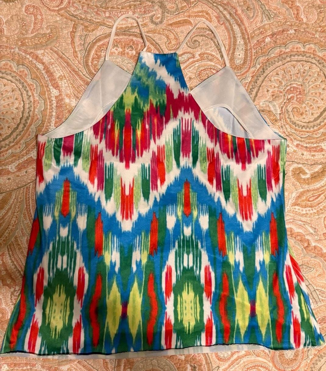 NWOT Judith March inspired Ikat Print Spaghetti Strap Racerback Tank Top, small  7