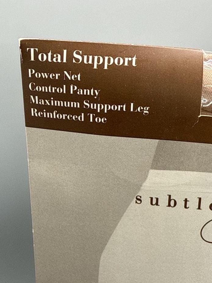 NOS J Ferrar Subtle Shapers Total Support Pantyhose Little Beige Long New Vtg 5