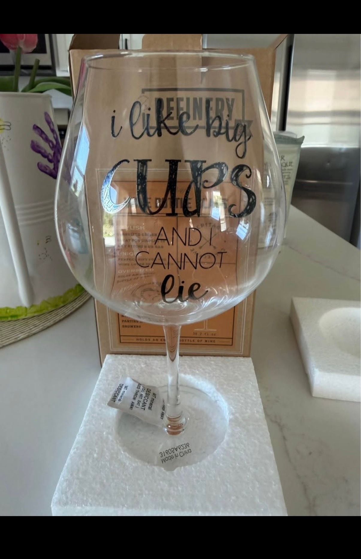 Refinery & Co. Oversized Wine Glass 'I Like Big Cups And I Cannot Lie' 2