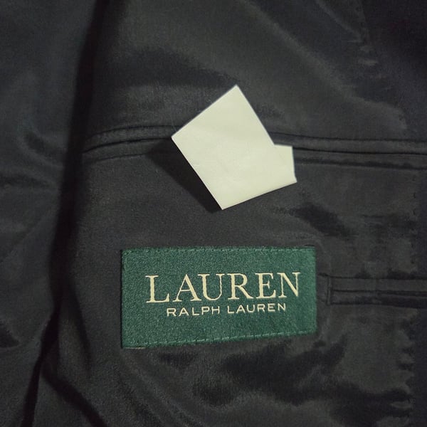 Lauren Ralph Lauren Classic Navy Two-Button Blazer Sport Coat with Gold Crest Buttons