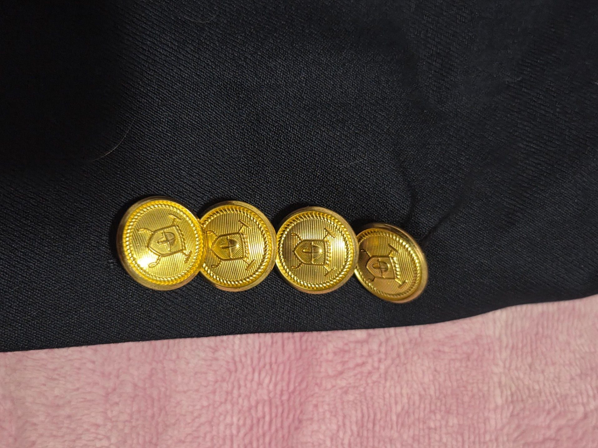 Lauren Ralph Lauren Classic Navy Two-Button Blazer Sport Coat with Gold Crest Buttons 3