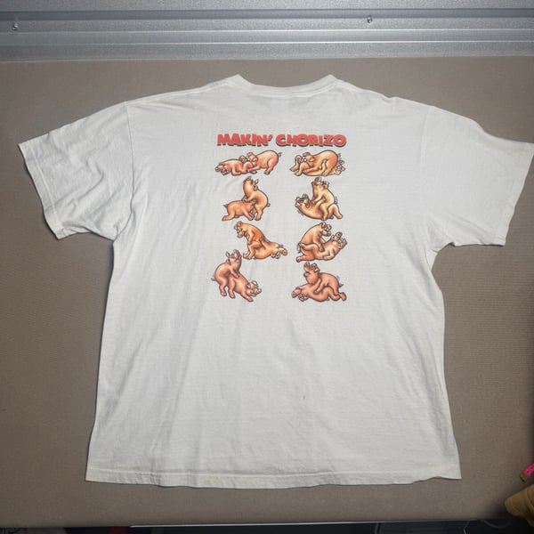 Vintage 90s 'Makin Chorizo' Funny Graphic Pocket T-Shirt