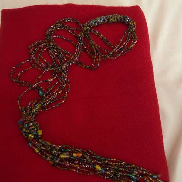 Joan Rivers Torsade Multi-Strand Czech Glass Seed Bead Necklace