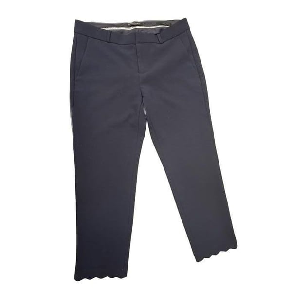 Banana Republic Avery Scallop-Hem Tailored Ankle Pants