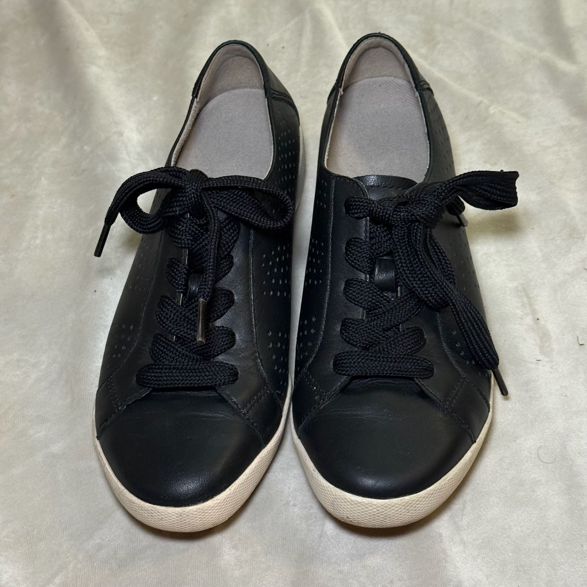 Dansko Orli Women's Perforated Black Leather Lace-Up Sneakers 2