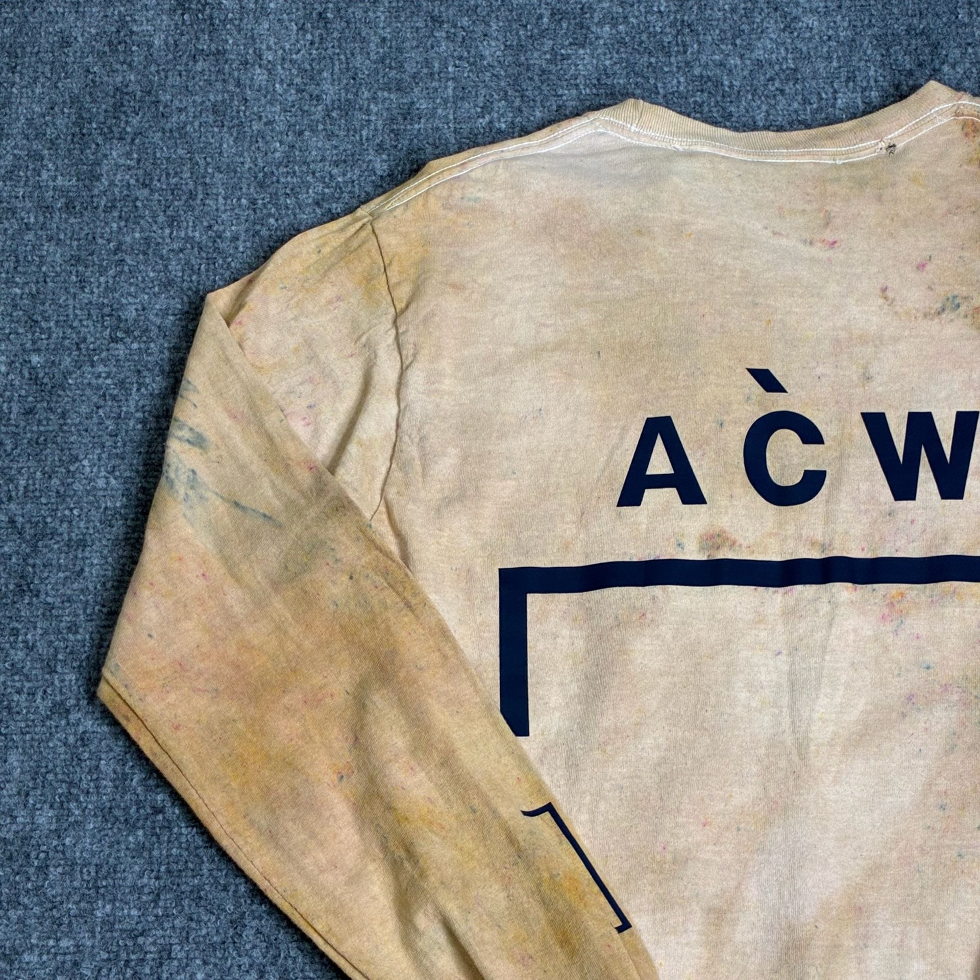 A-COLD-WALL* Long Sleeve Graphic Print T-Shirt with Distressed Acid Wash Effect 10