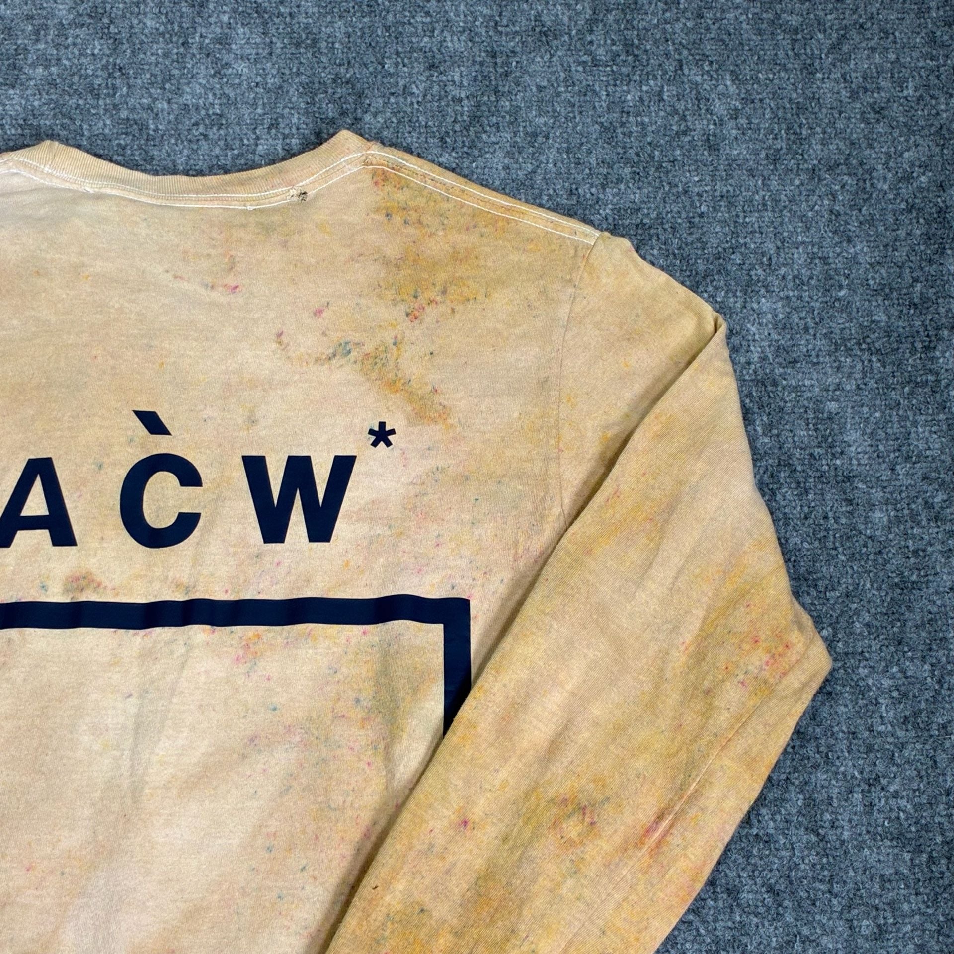 A-COLD-WALL* Long Sleeve Graphic Print T-Shirt with Distressed Acid Wash Effect 11