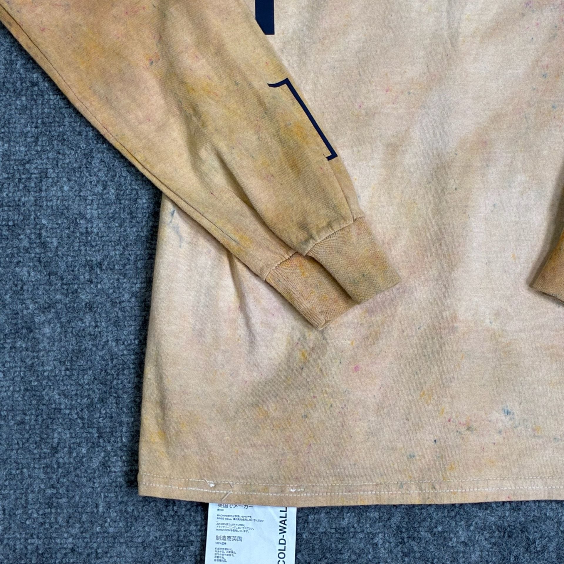 A-COLD-WALL* Long Sleeve Graphic Print T-Shirt with Distressed Acid Wash Effect 12