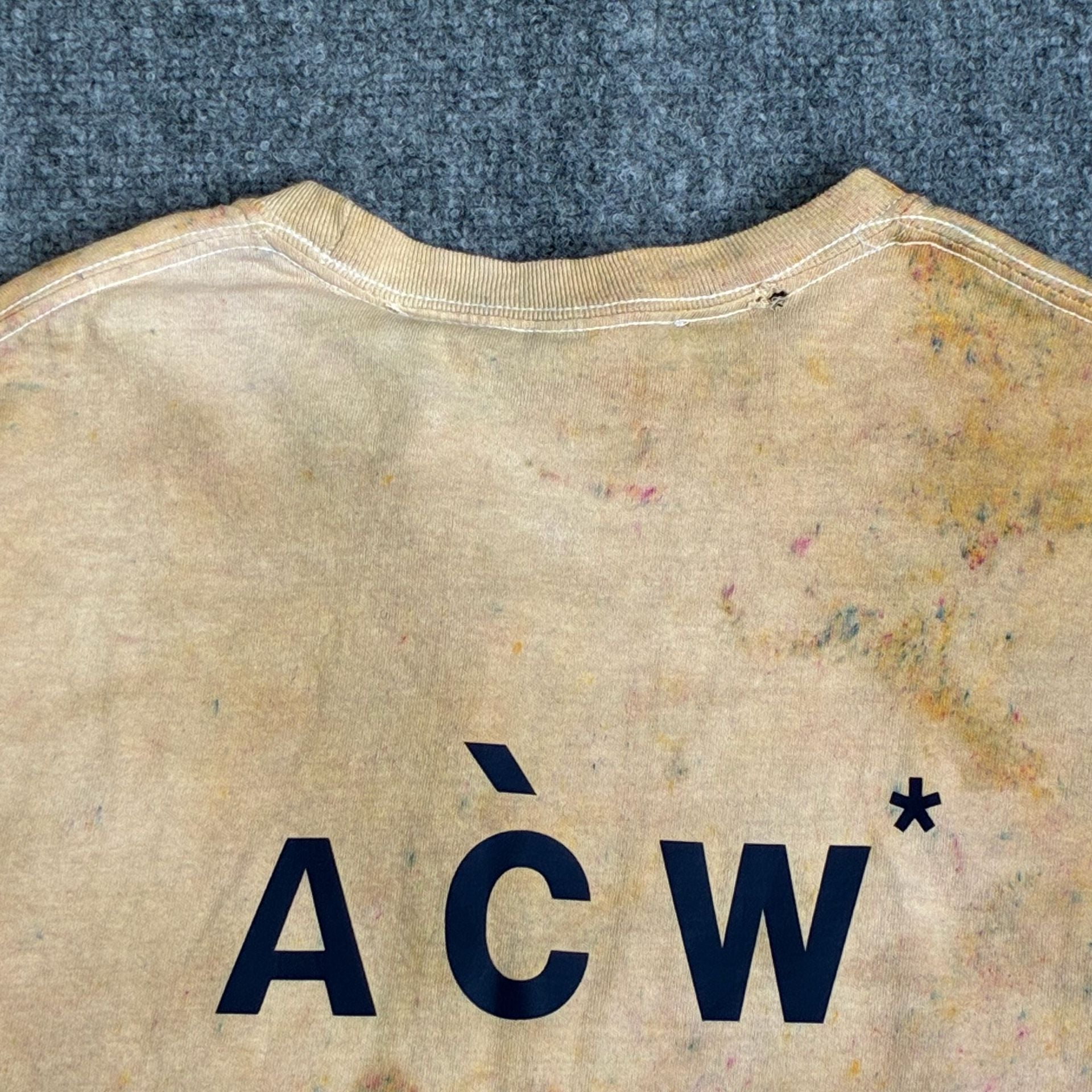 A-COLD-WALL* Long Sleeve Graphic Print T-Shirt with Distressed Acid Wash Effect 14