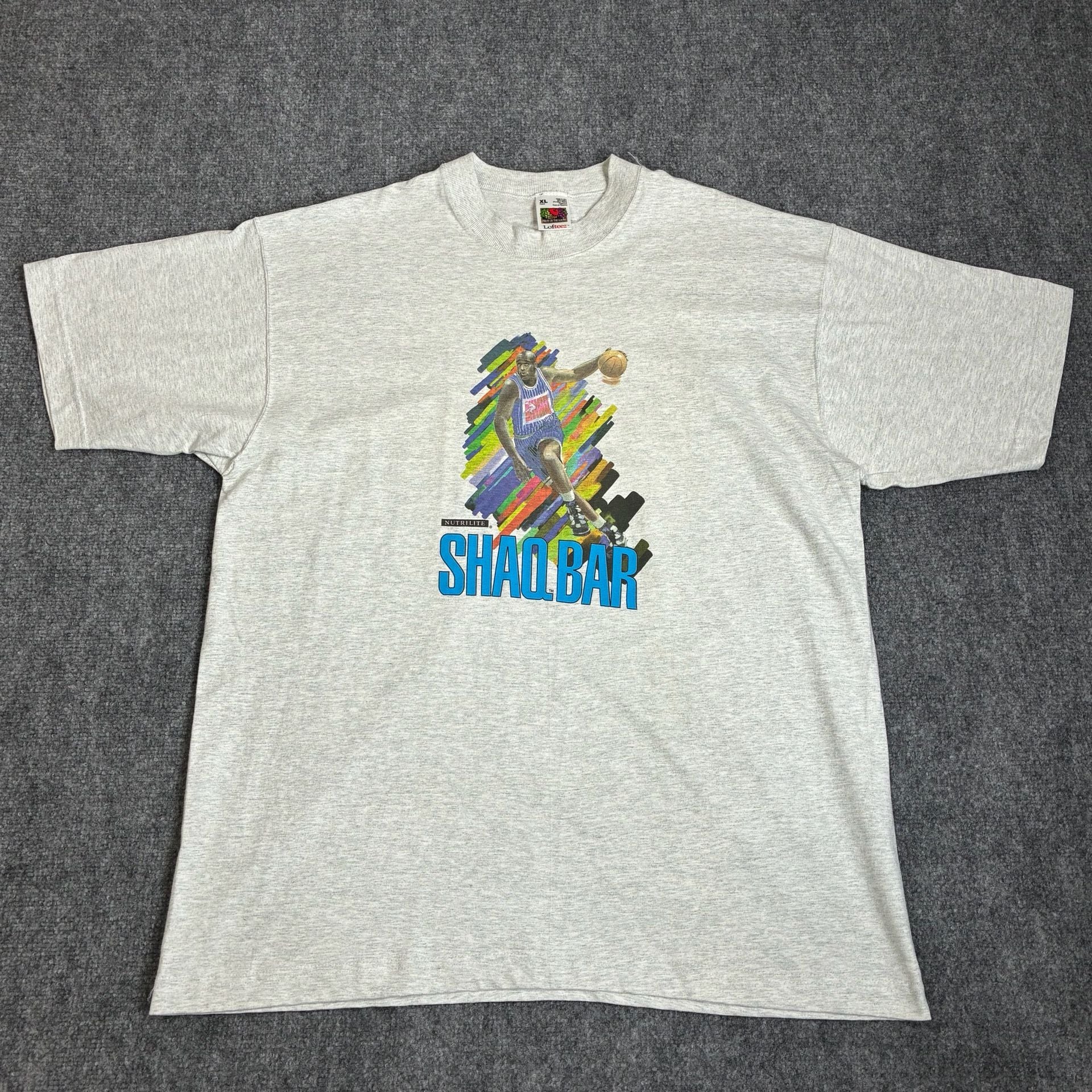 Vintage 1995 Shaquille O'Neal Shaq Bar Nutrilite Graphic T-Shirt 2