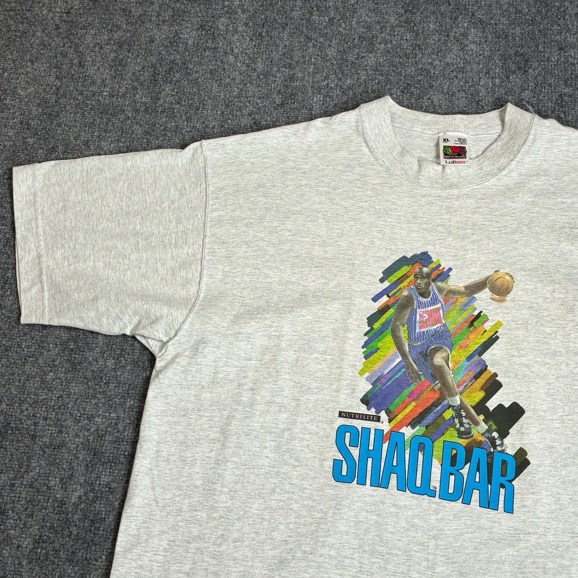 Vintage 1995 Shaquille O'Neal Shaq Bar Nutrilite Graphic T-Shirt 3