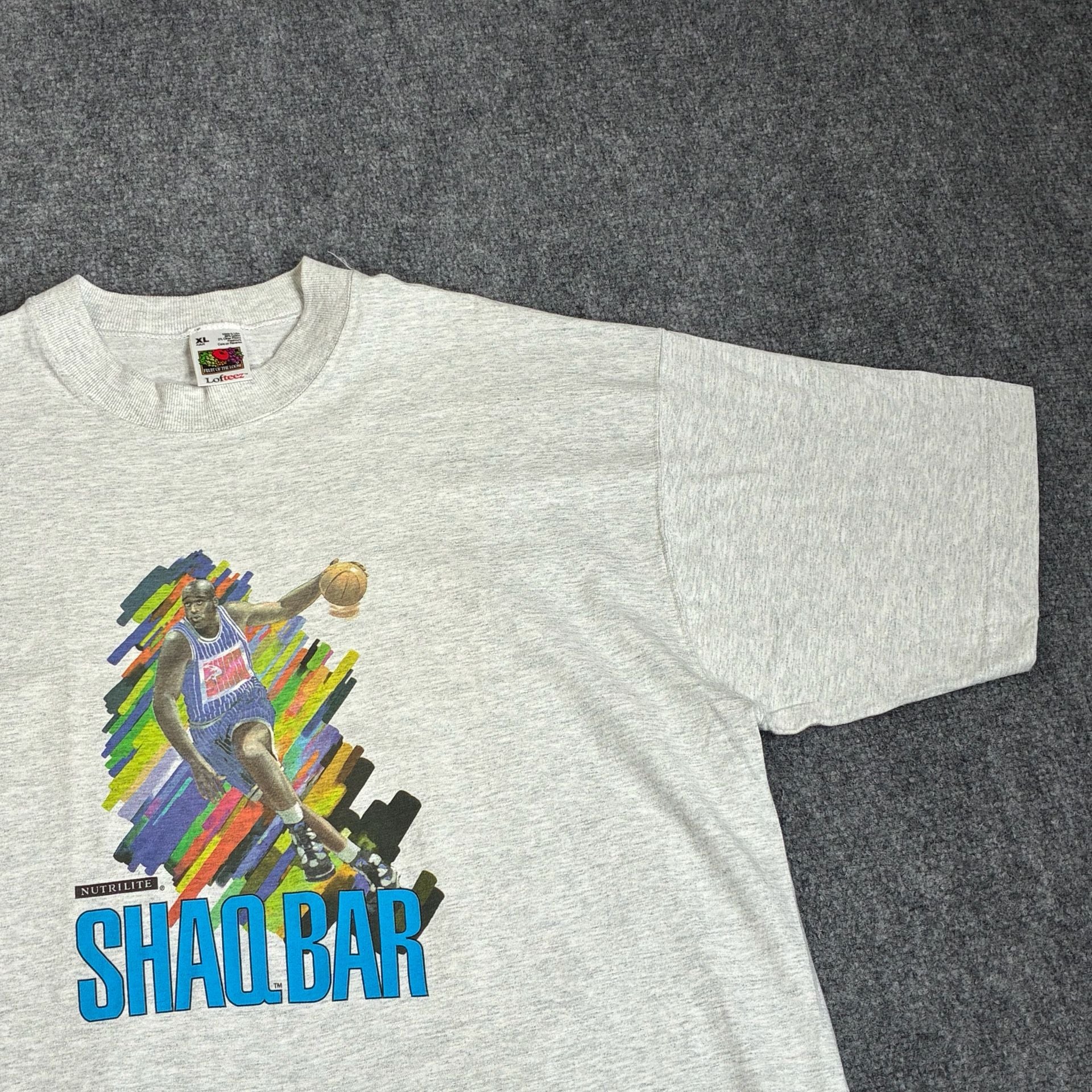 Vintage 1995 Shaquille O'Neal Shaq Bar Nutrilite Graphic T-Shirt 4